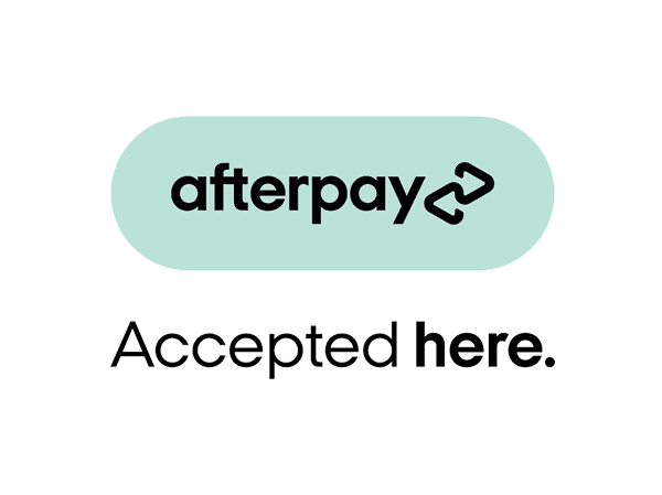 Logo design for businesses that accept Afterpay, a finance and payment plan service.